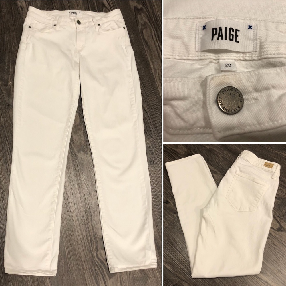Paige White Kylie Crop Jeans size 28